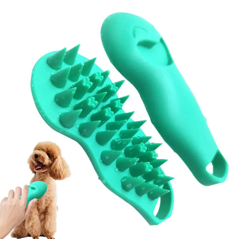 

Cat Shedding Shampoo Brush Soothing Massage Rubber Comb Pet Hair Cleaning Brush Bath Scrubber Brush For Long Short Haired Dogs