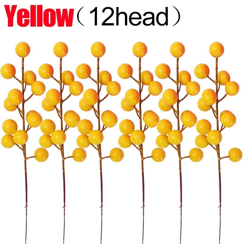 

Искусственные желтые ягоды стебли Рождество
