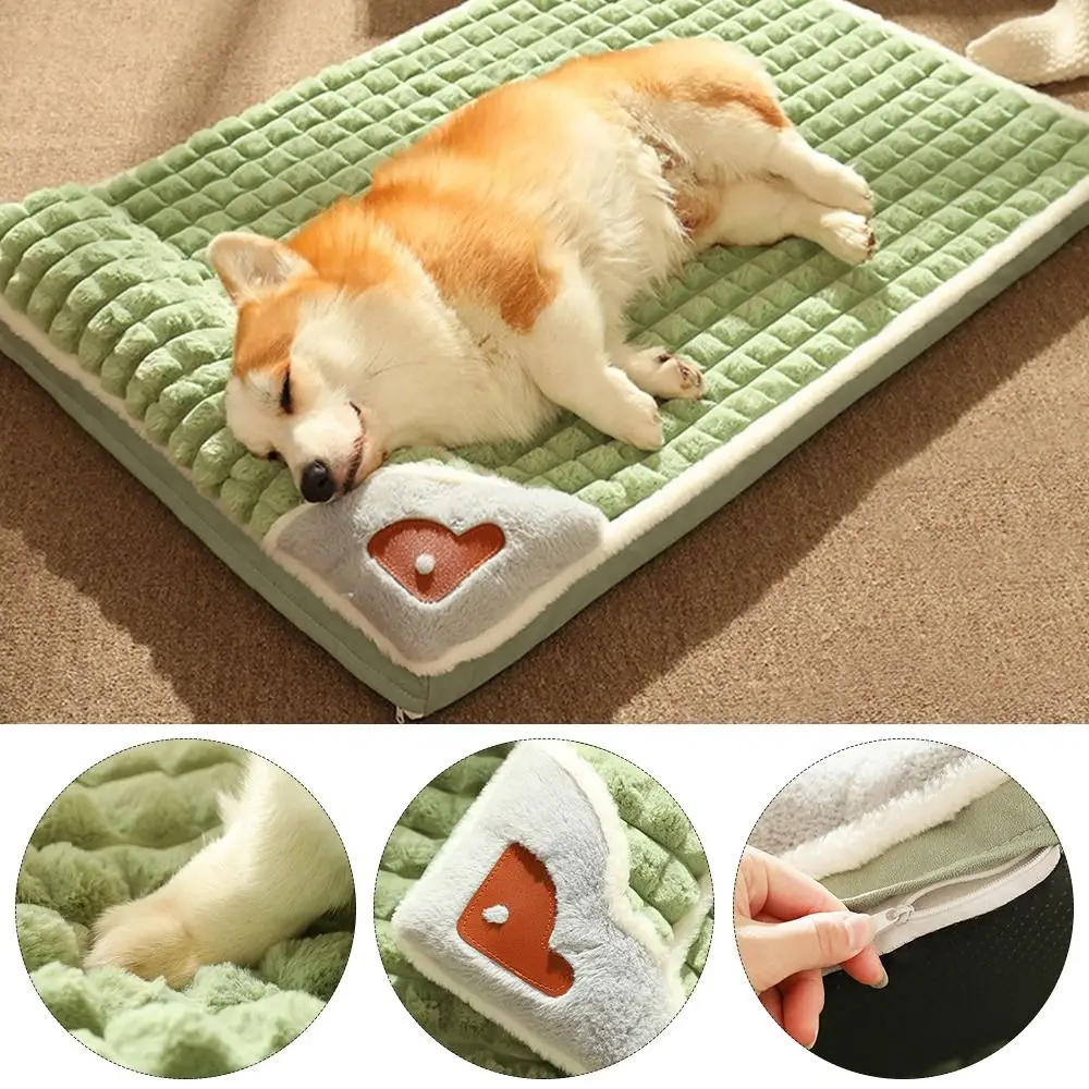 

Осенне-зимний теплый коврик для собак, удобная утолщенная кровать для домашних животных, коврик для сна, съемный моющийся строительный коврик