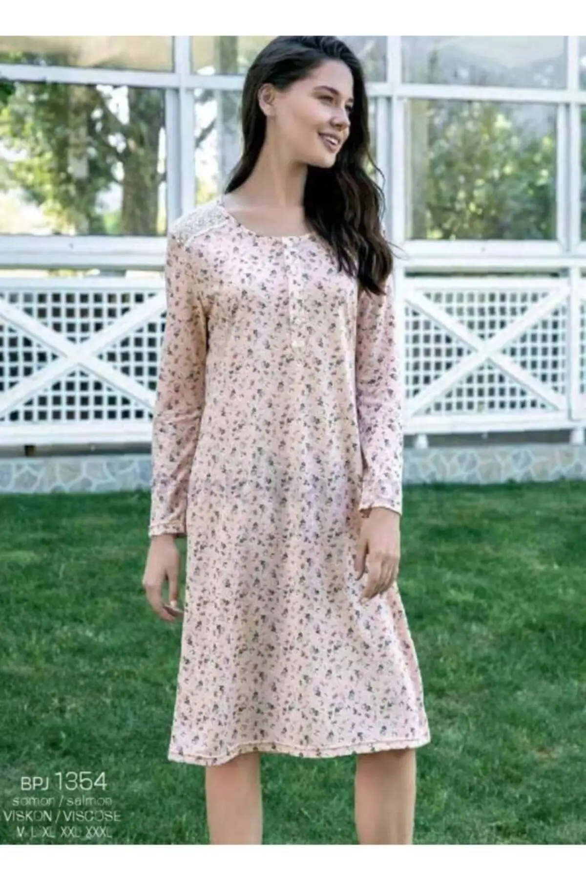 

Женская ночная рубашка с цветочным принтом, новая летняя ночная рубашка Bpj1354, женская одежда для сна, ночная рубашка, ночная сорочка