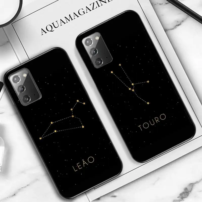 

Twelve constellations Phone Case for Samsung Note 5 7 8 9 10 20 pro plus lite ultra A21 12 72