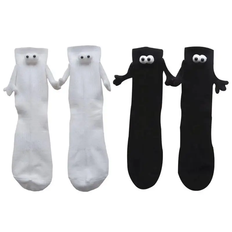 

Магнитные носки, забавные носки с забавными руками с глазами, средней трубки, с магнитной присоской, 3D, для кукол, для мужчин и женщин