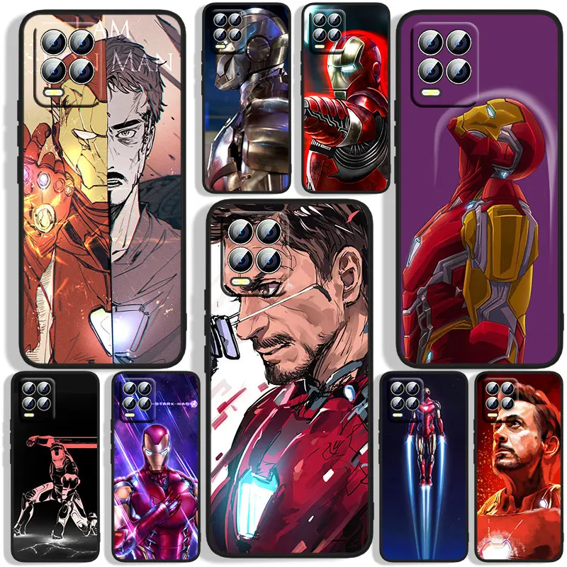 

Handsome iron man Phone Case For OPPO Realme 5 6i 6s 7 7i(Global) 8 8i Pro 5G Realme Narzo 50A Narzo 50i Black Silicone Back