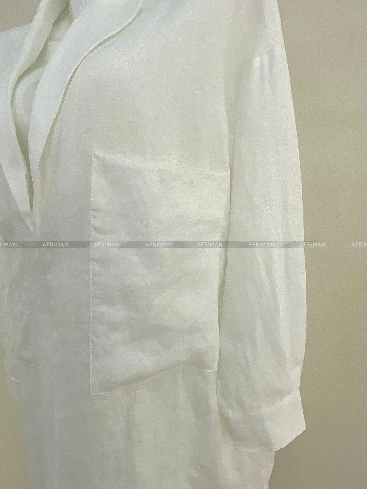 Женское свободное платье-рубашка из 100% льна с отложным воротником