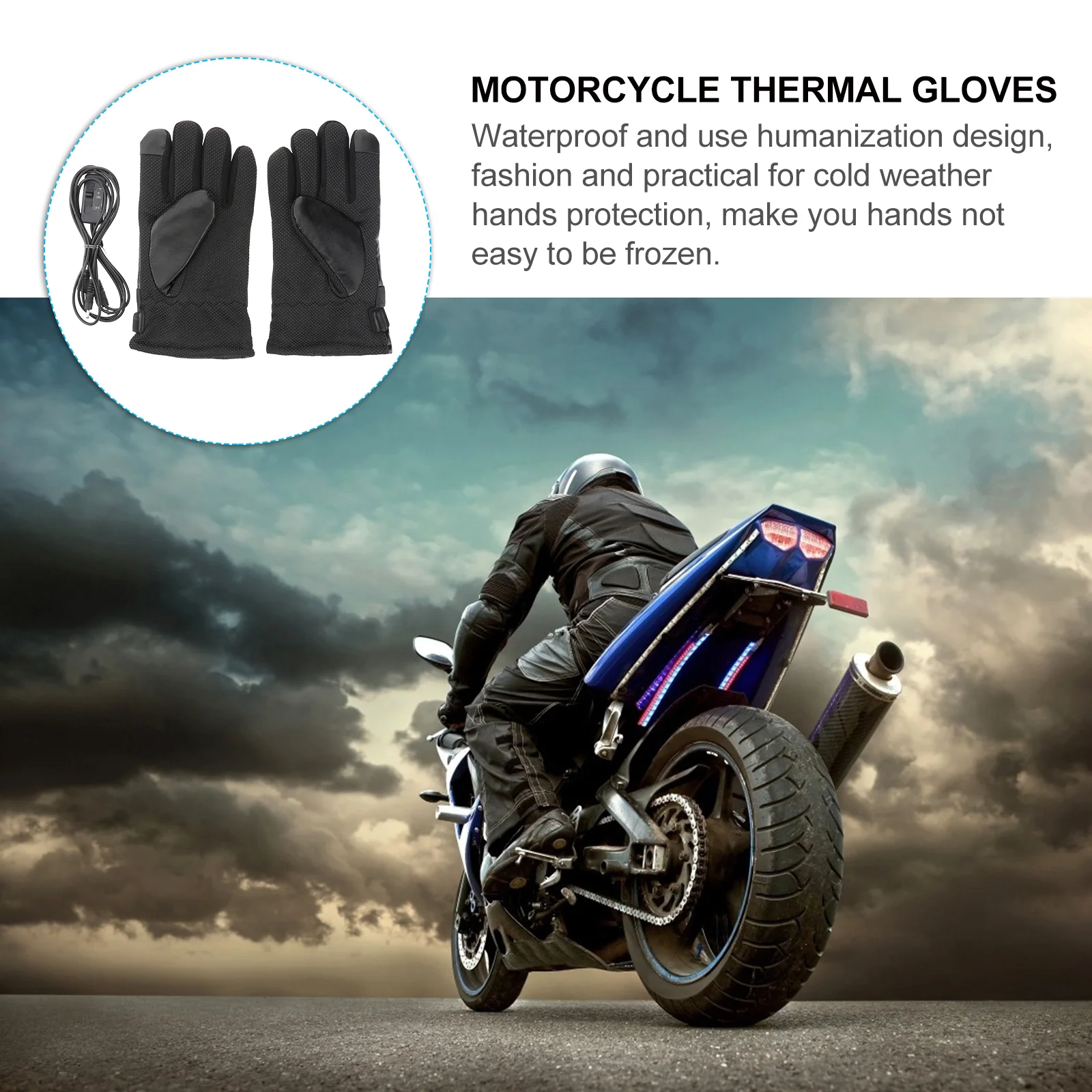 

Winter Motorcycle Riding Gloves Electric Heating Gloves Warm Glove USB Charging Gloves for Skiing Outdoor Sports