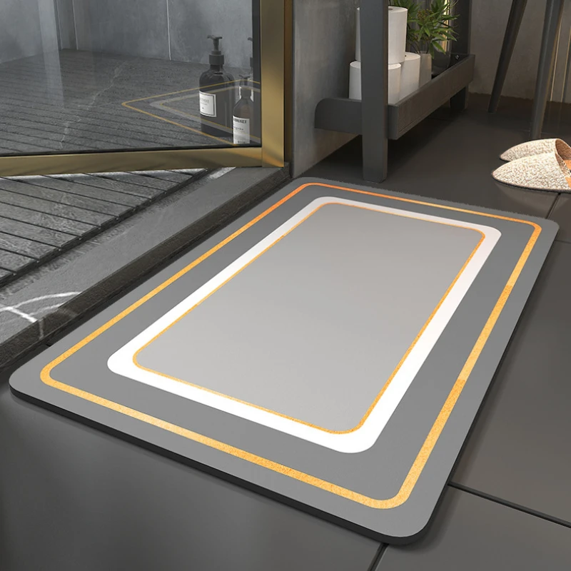 

Super Absorbent Bath Shower Mat Quick Drying Bathroom Thick Rug Non-slip Entrance Doormat Floor Toilet Mats Carpet Bath Mat