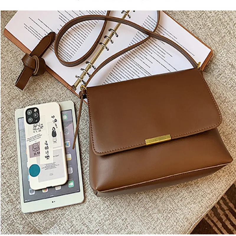 Simple Messenger New Texture Fashion Shoulder Strap Designer Handbags Female Trend Square Bag Autumn Winter Purses for Women