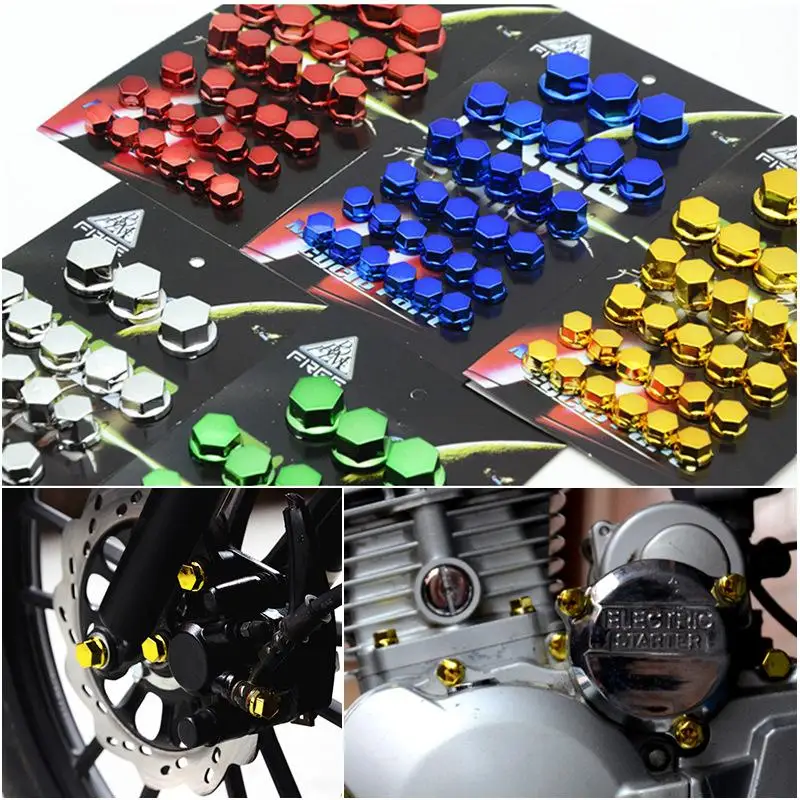 

30PCS/Set Motorcycle Modification Accessories Head Screw Cover Decorative Parts Compatible For Yamaha Kawasaki Honda Motor Parts