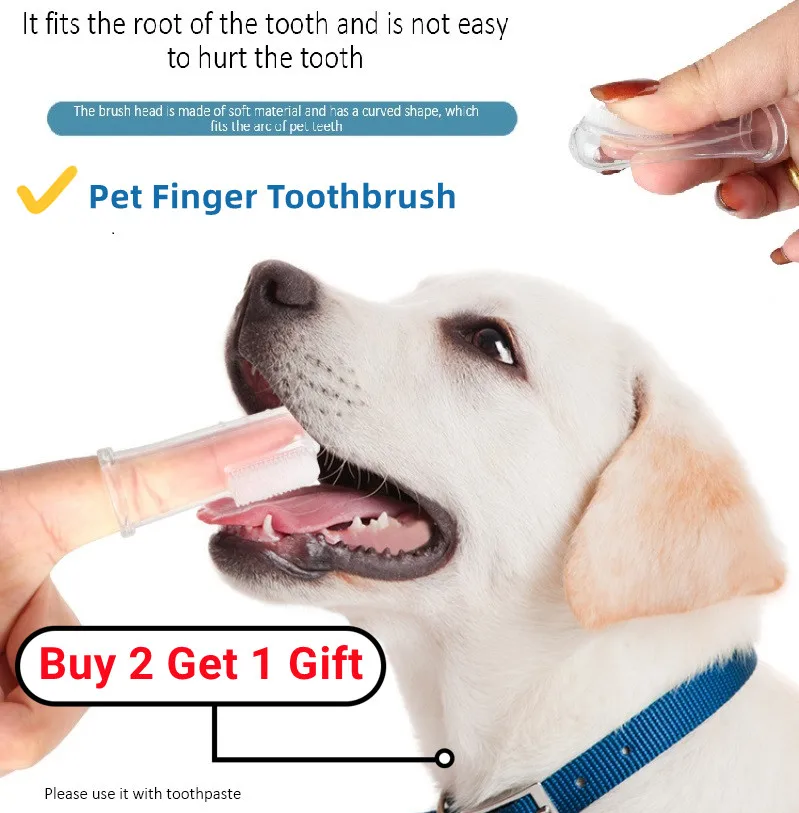 

Dog Toothbrush Pet Finger Toothbrush Dog Toys Environmental Protection Silicone Dogs Cats Clean Teeth Pet Supplies Toothbrushes