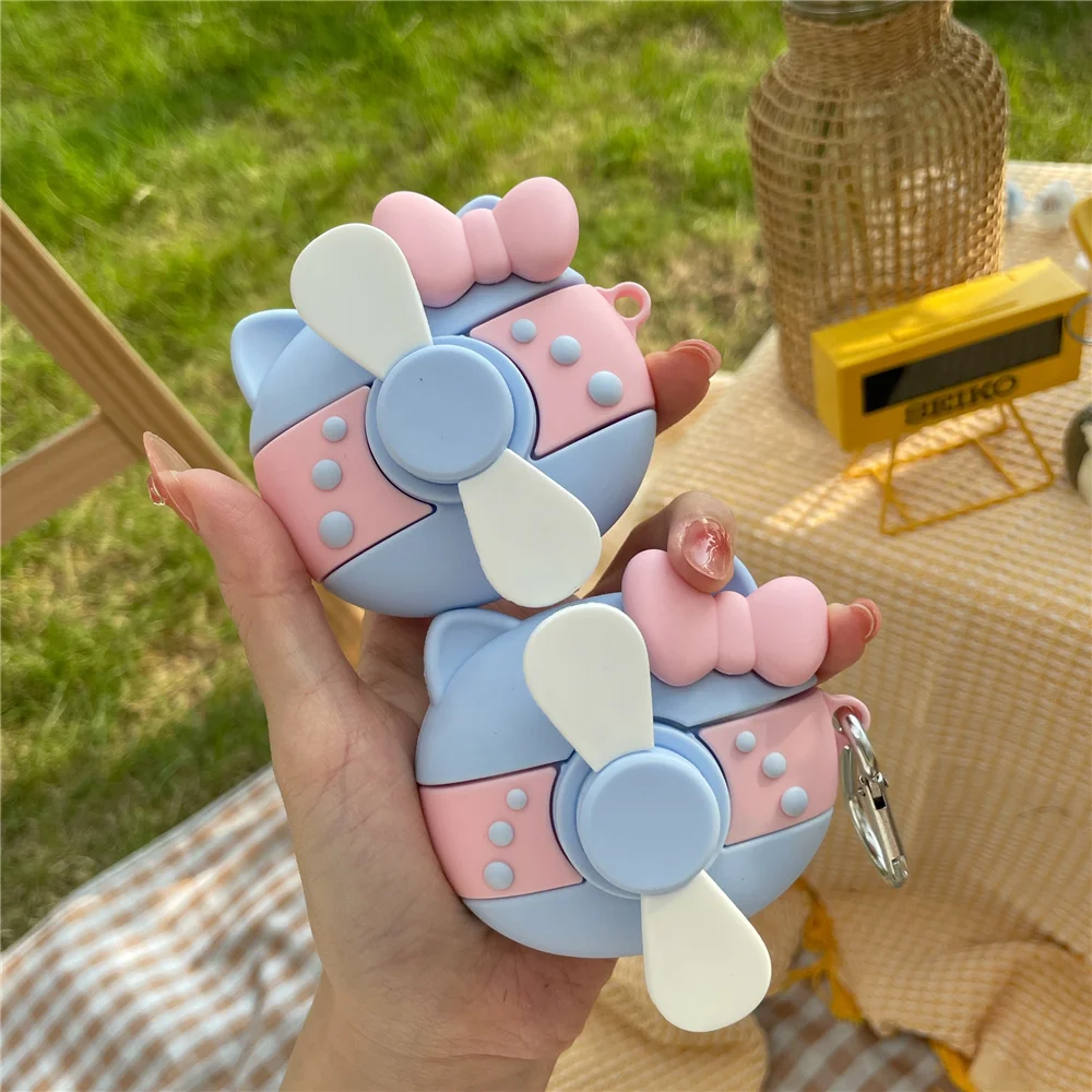 

Airpods 1 2 Case Fan Cat For apple Airpods Pro 3 3D Soft silicone Wireless Bluetooth Headset box Cases Cover