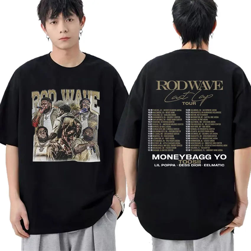 Рэпер Rod Wave Last Lap Tour 2024 новый альбом футболки мужские винтажные модные хлопковые с