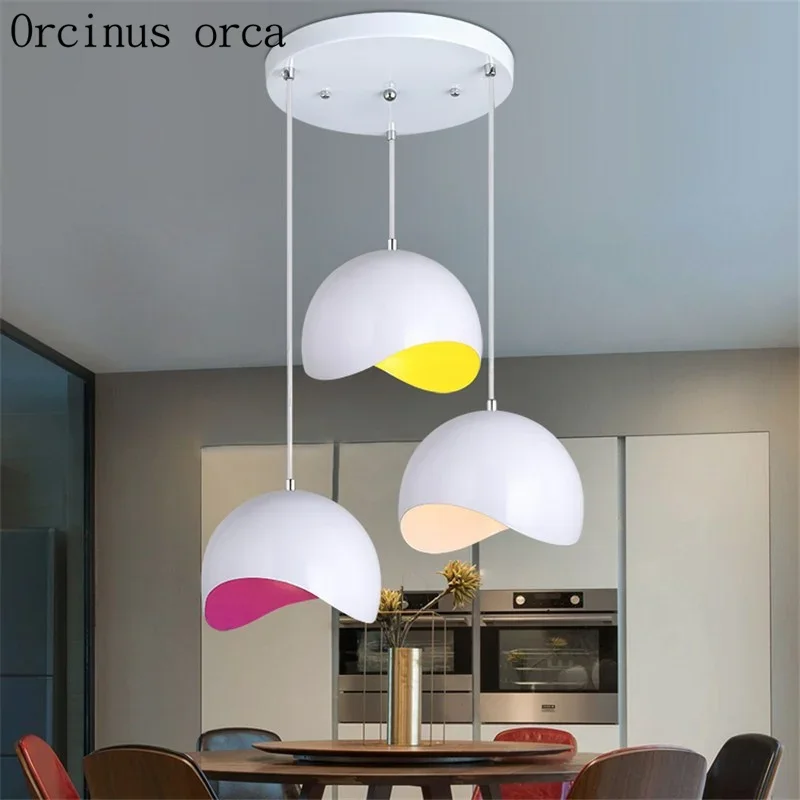 Люстра для ресторана современная световая лампа люстра креативная три обеденных
