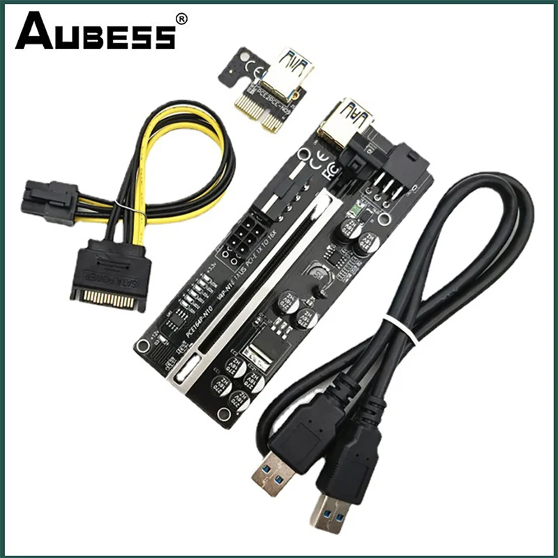 

PCI-E PCIE Riser Adapter 010S Plus PCI Express Extension Card PCI Express 1X X16 VER009s PLUS Riser Card For BTC Miner Mining
