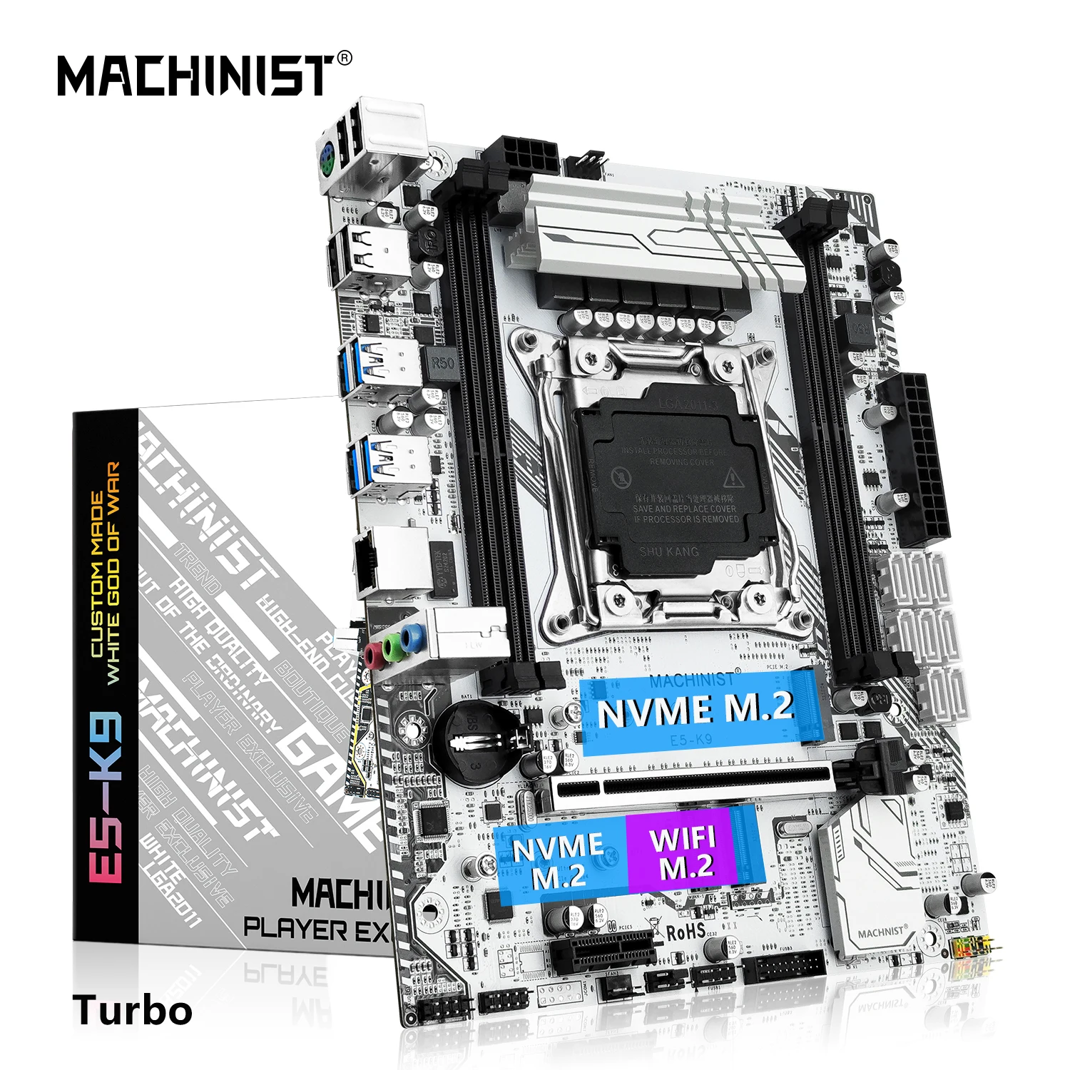 MACHINIST X99   LGA 2011-3  Xeon E5 V3 V4    DDR4 RECC    NVME M.2 SATA 3, 0