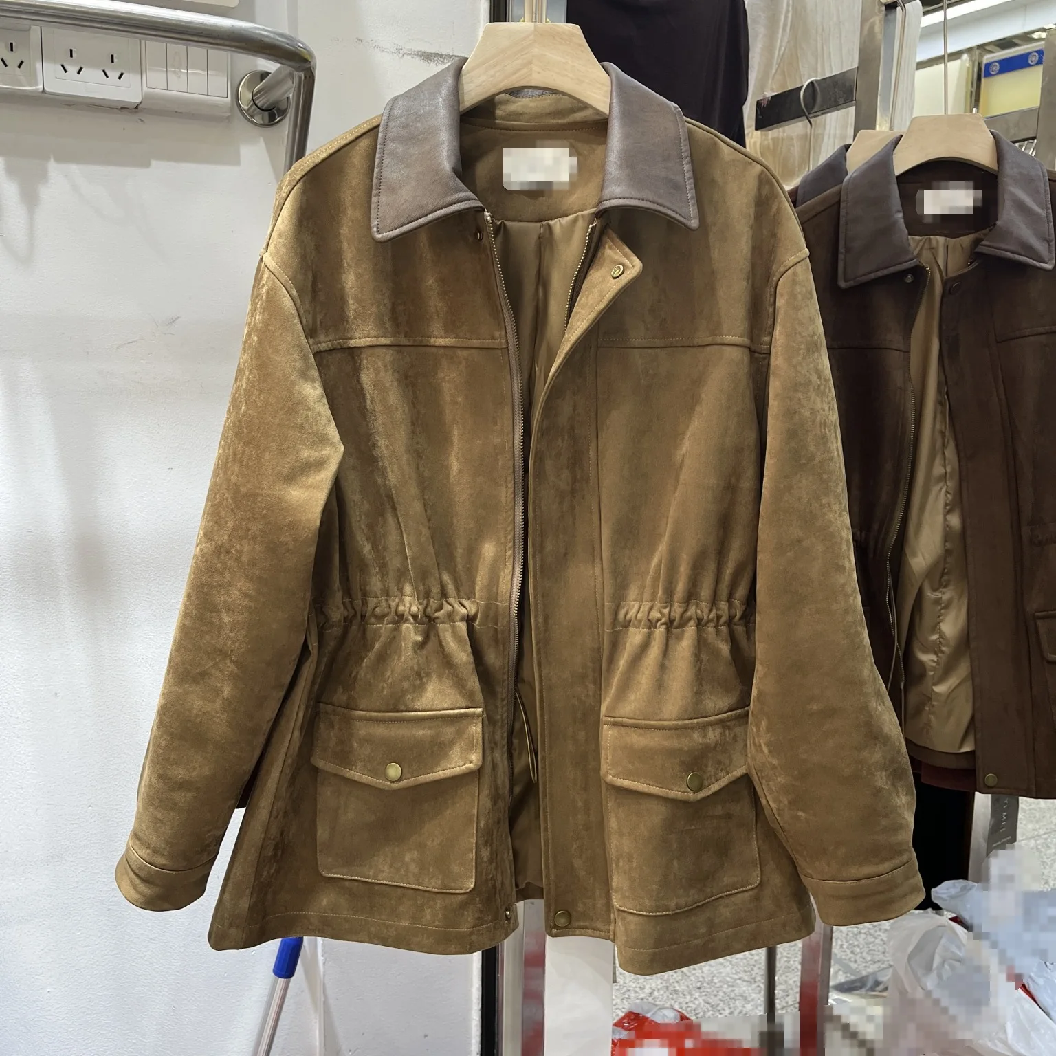 Осенняя одежда SuperAen 2024 новинка свободный тренчкот в стиле ретро на молнии с