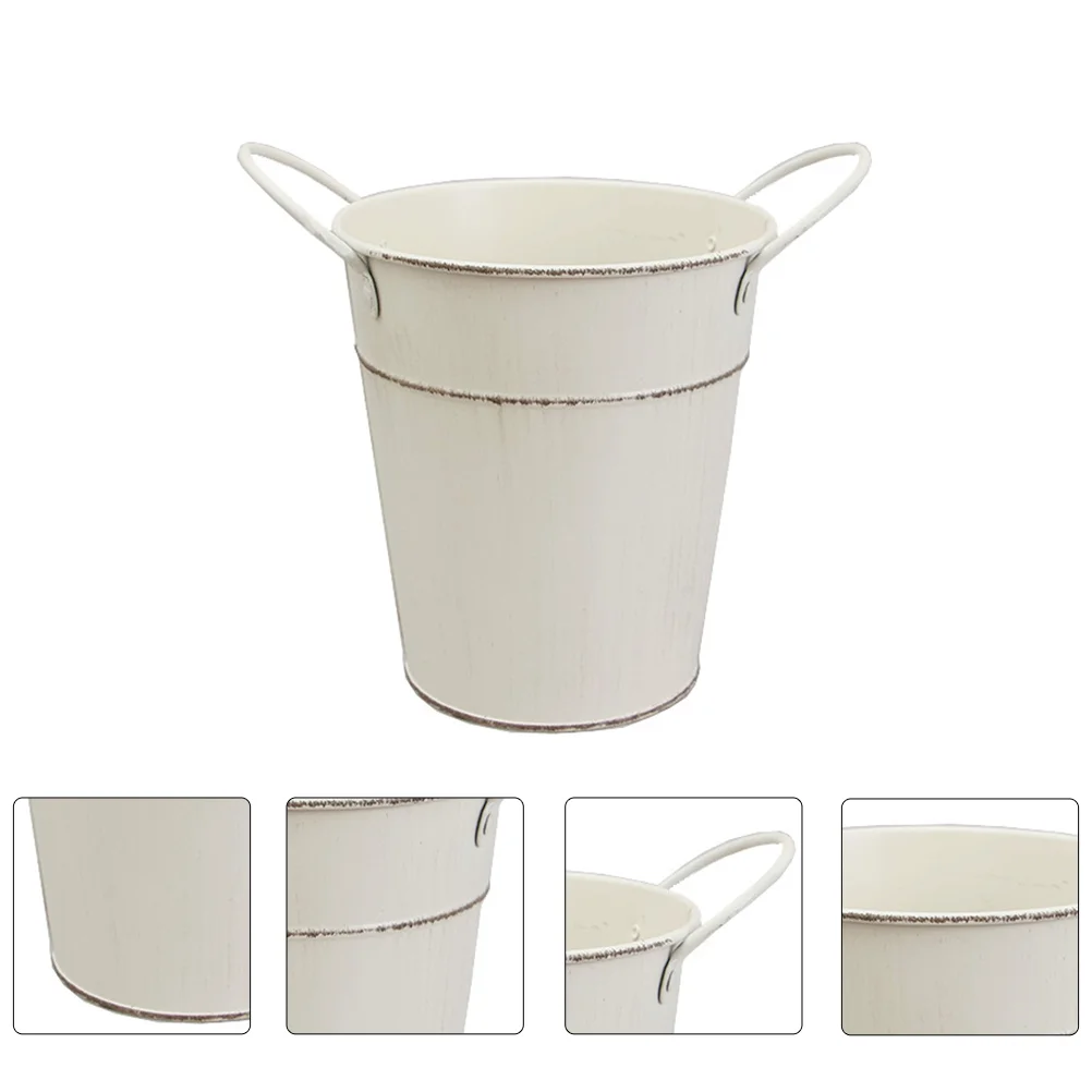 

Железная корзина для цветов в стиле ретро, корзина для цветов с ручками для украшения