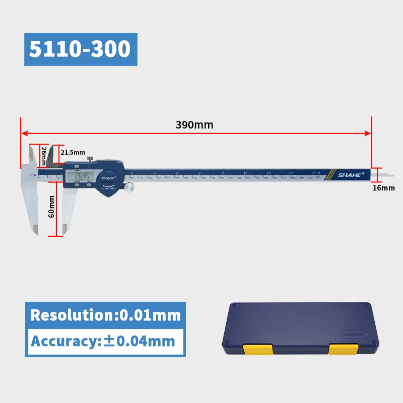 

Цифровой штангенциркуль SHAHE IP54 150/200/300 мм
