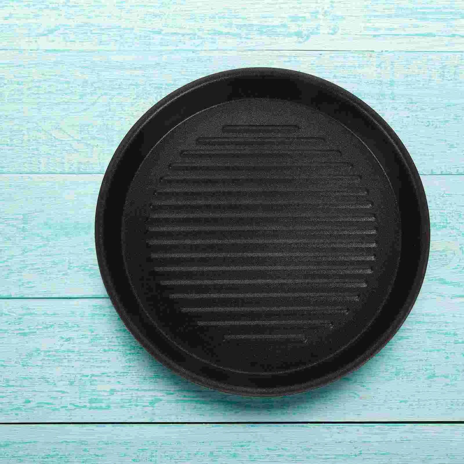 

Pan Grill Steakgriddle Bbq Stove Pans Stovetop Plate Induction Nonsticktray Frying Round Iron Cast Barbecue Baking Skillet