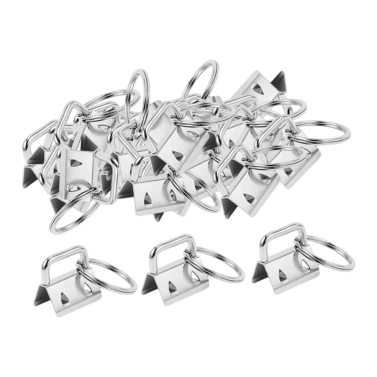 

50x брелок для ключей с разделенным кольцом легкий металлический брелок-шнур