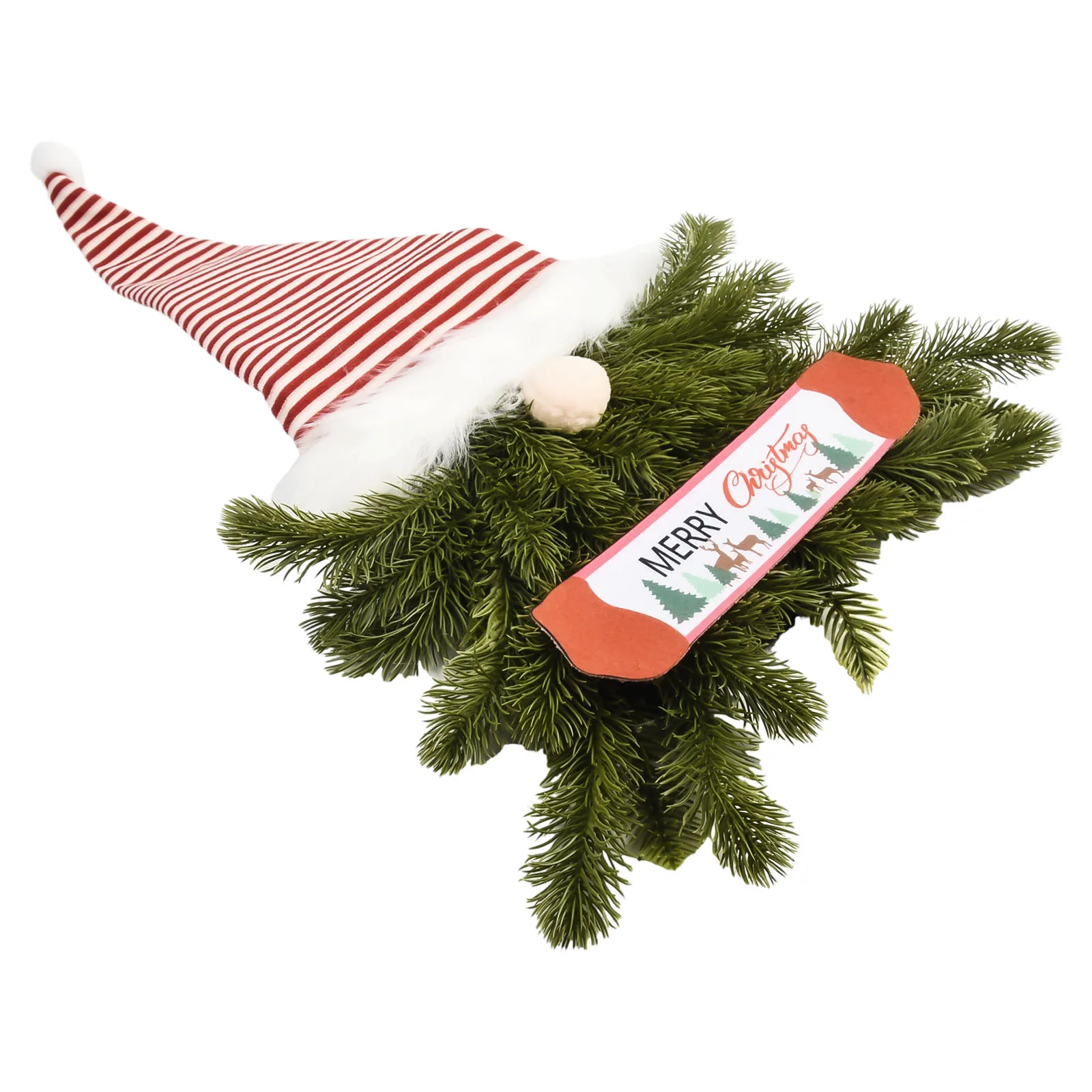 

Durable Christmas Garland Garland Christmas Elf Wreath Christmas Ornament Decoration Faceless Doll For Christmas