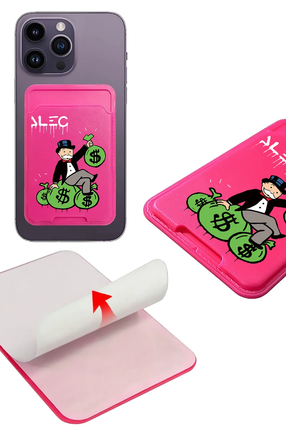 Держатель для карты телефона Чехол-кошелек Dollar MonopolyS Кошелек Наклейка на