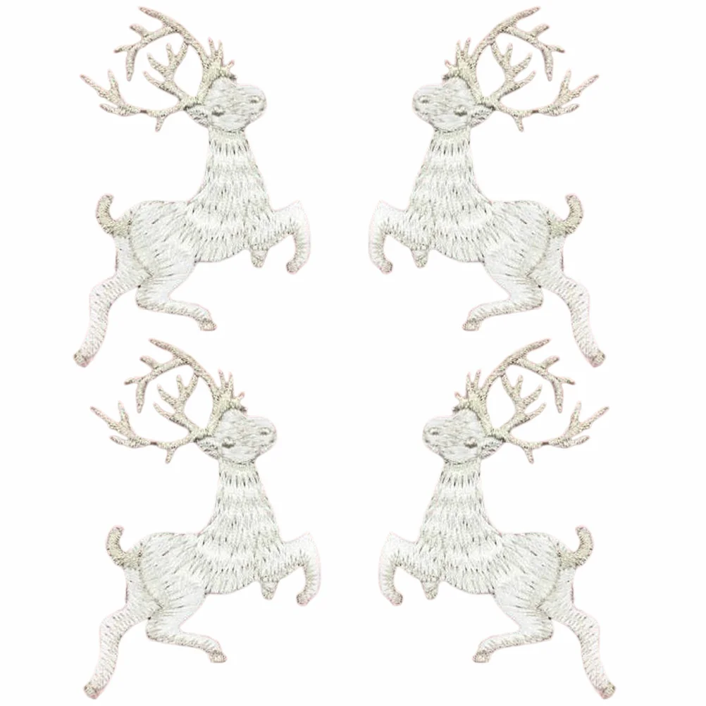 

Patch Embroidery Deerclothing Cloth Christmasapplique Sew Diy Repair Stickers Embroidered Sticker Dress Iron Party Festival