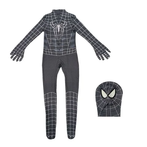 Disfraz de Spiderman para niños Zentai Suit Spider Man en el verso de la araña Miles Morales Superhero Cosplay Bodysuit Adult Jumpsuits