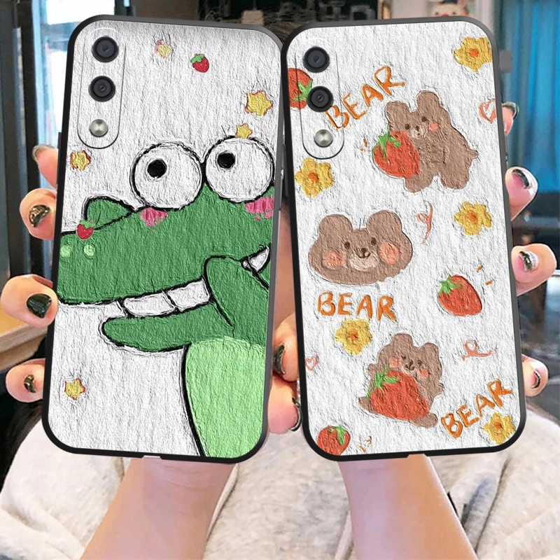 

Oil Painting Cartoon Phone Case For Samsung Galaxy S8 S8 PLus S9 S9 Plus S10 S10E S10 Lite 5G Plus Black Funda Back Carcasa