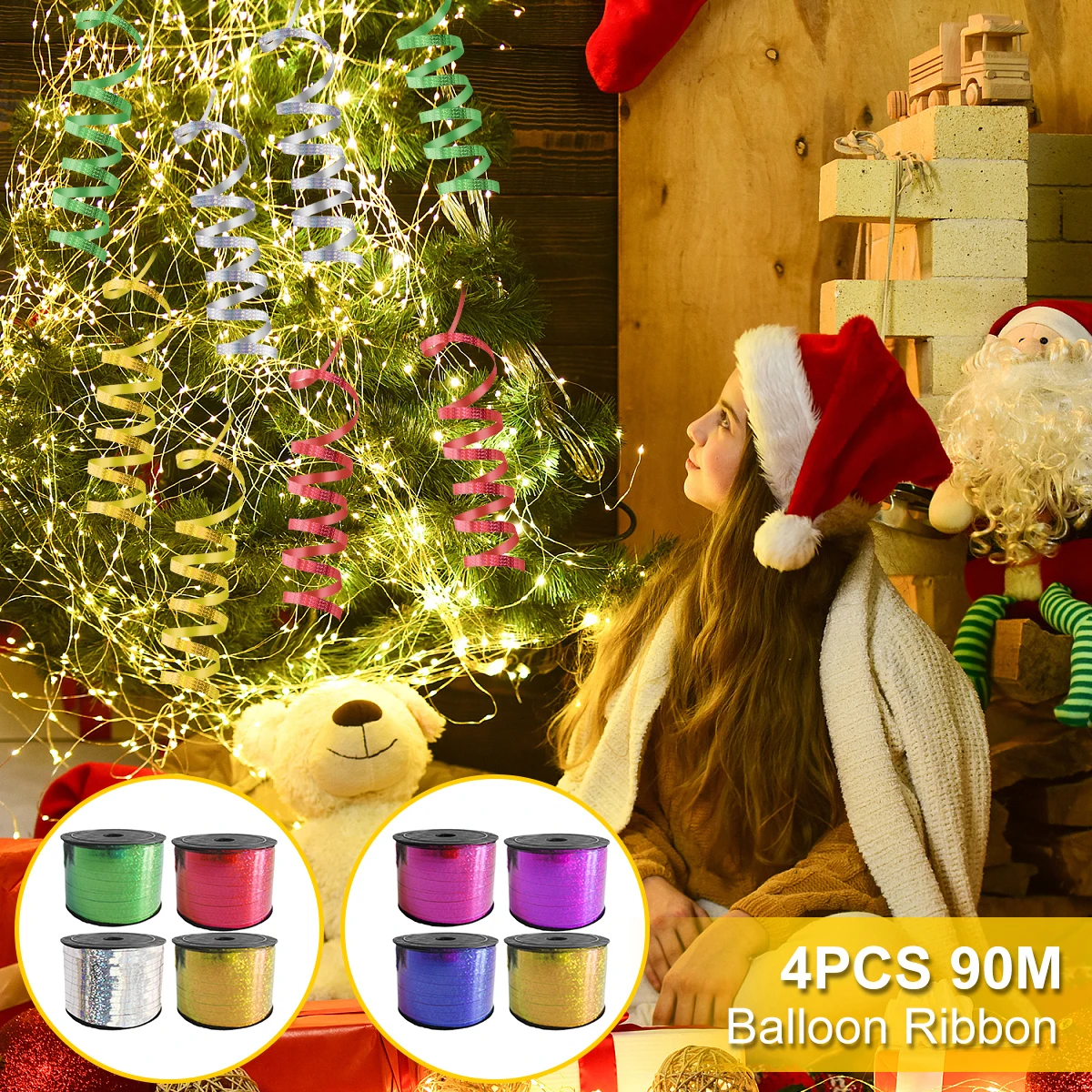 

4 шт., лента для завивки воздушных шаров