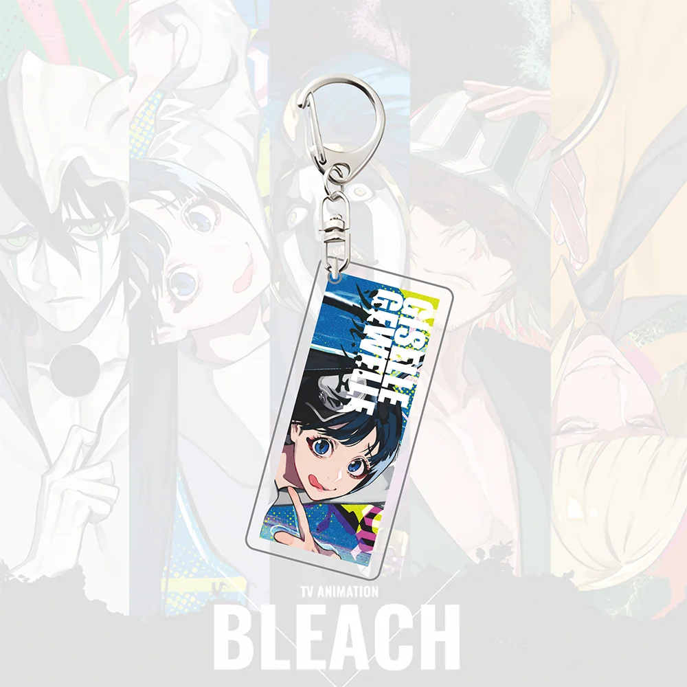 Фото Акриловый брелок BLEACH x LAM SOUL ART SHOWCASE, фигурки Улькиорры, Рируки, Майури, Кисуке, Шинджи, в стиле стрит-арт, подвеска для сумки, подарок №4