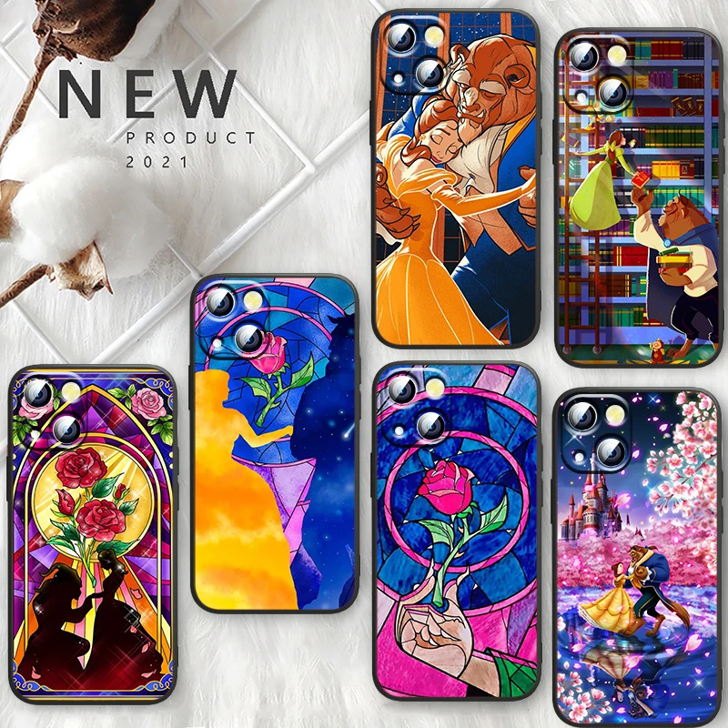 

Disney Beauty and the Beast For Apple iPhone 13 12 Mini 11 XS Pro Max X XR 8 7 6 Plus SE 2020 5 Funda Capa Black Phone Case