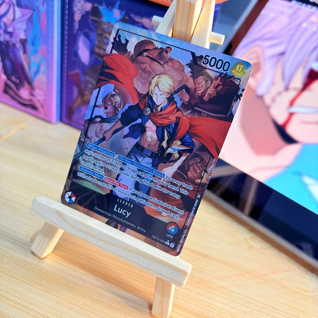 Фото Коллекционная карточка One Piece Sabo OP15-002 Leader Painting DIY Folding Flash Card Adventure on KAMI’s Island OPCG, игрушка-подарок №4