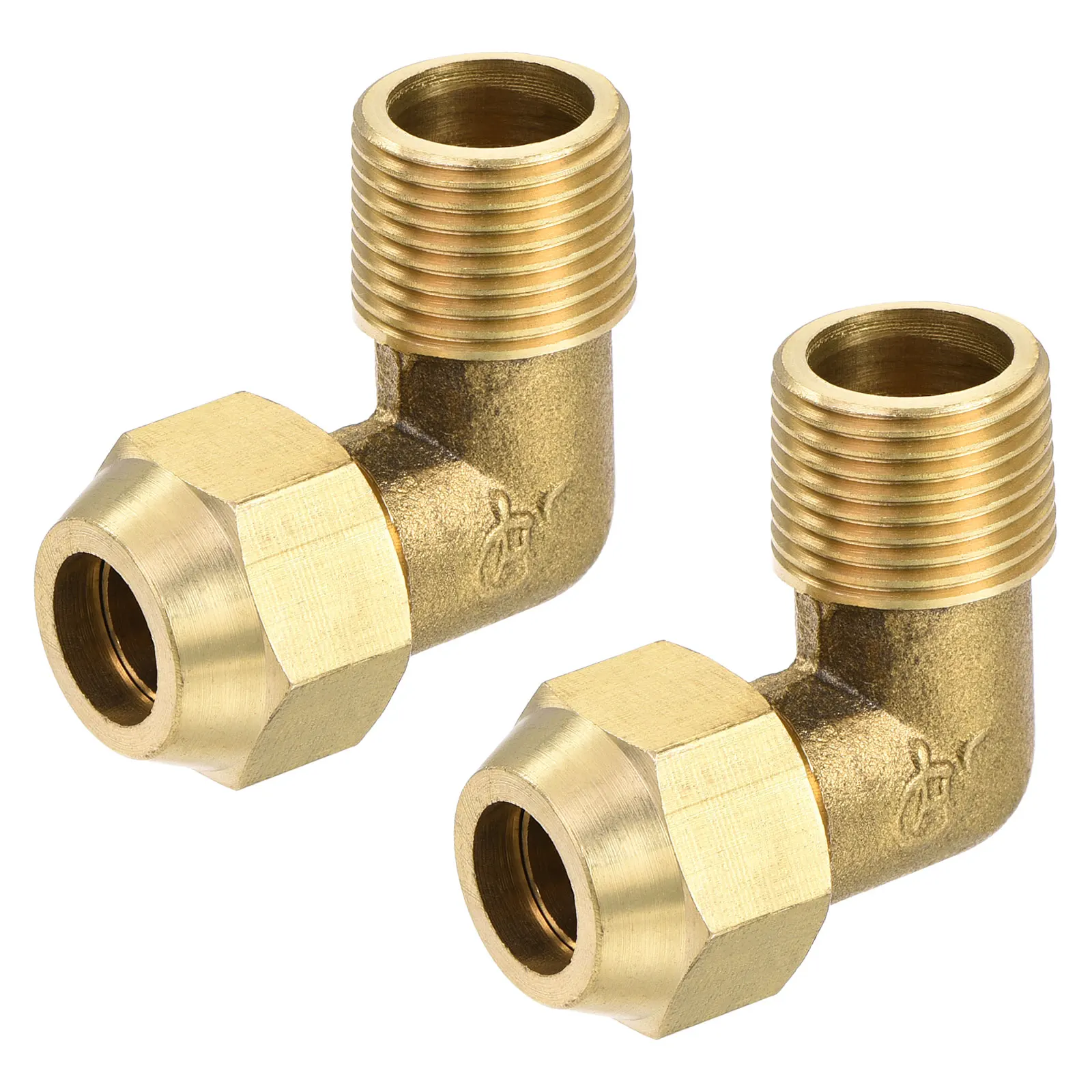 

Uxcell Brass Compression Tube Fitting 10mm Tube OD to 3/8PT Male Thread Elbow Fittings Pack of 2