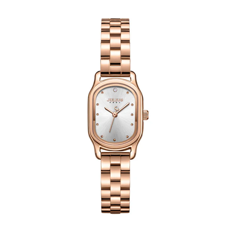 JULIUS Butterfly Double Snap Fastener Style Oval Shape MIYOTA CITIZEN Movement Rose Gold Watches Sports Women Fashion Watch set enlarge