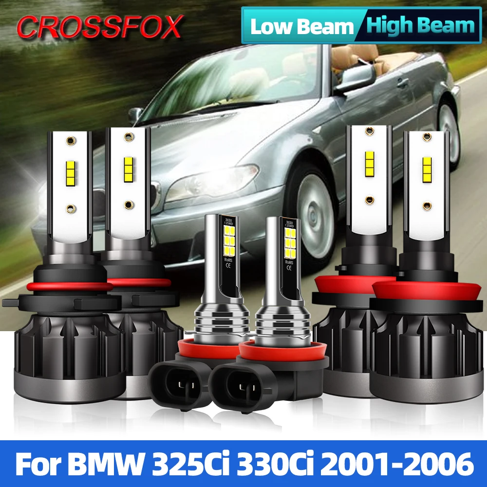 

Canbus LED Headlight H7 9006 HB4 6000K White Car Headlamps Bulbs 90W LED Light For BMW 325Ci 330Ci 2001 2002 2003 2004 2005 2006