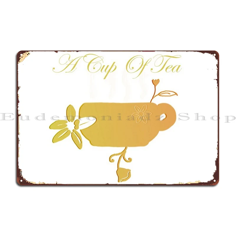 

Металлический плакат с чашкой чая, плакат с табличкой для бара, гостиной, персонализированный Настенный декор для детской комнаты, жестяной...