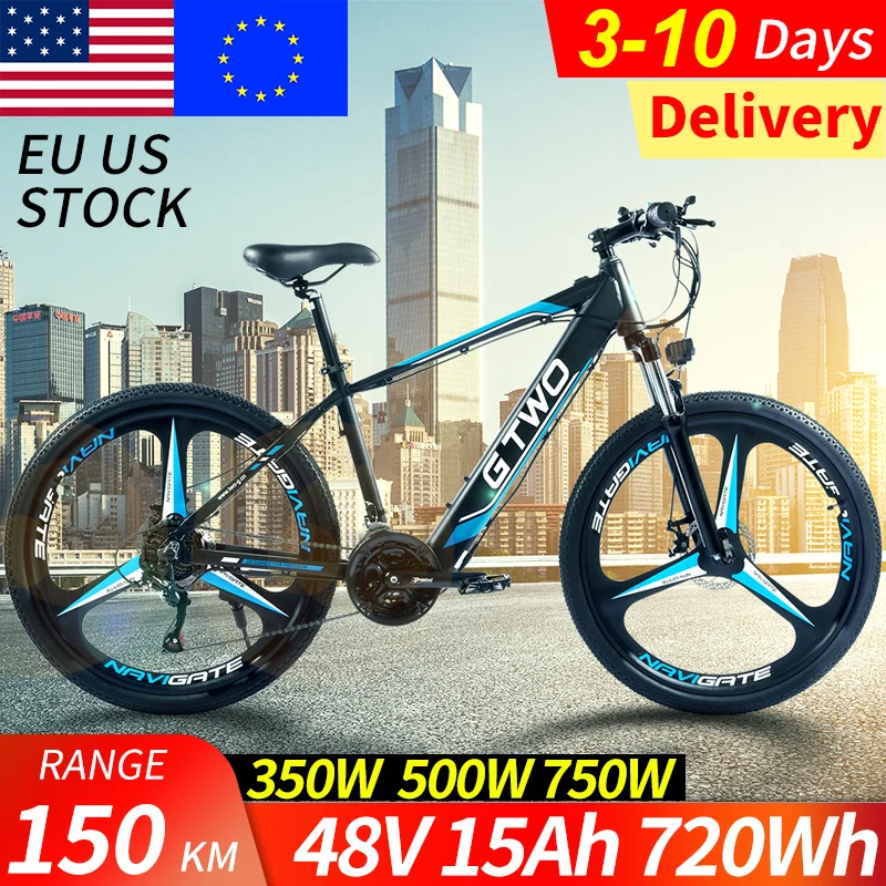 DROP SHIPPING NO TAX EU WAREHOUSE US Stock ebike Bicycle 48V15Ah bicicleta de montaña 750W electric bicycle Lithium Battery