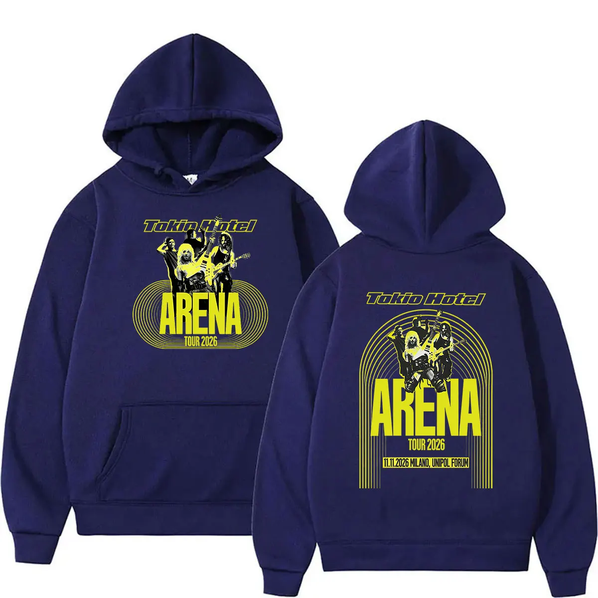 Худи Tokio Hotel Arena Tour 2026, мужская винтажная модная толстовка оверсайз, хип-хоп панк пуловер, уличная одежда (art.: 3920dd12bed91) - 3920dd12bed91