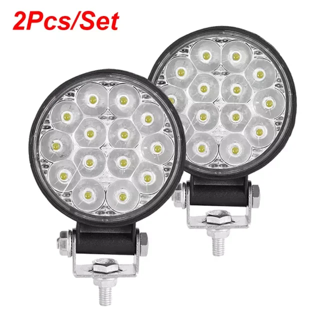 

Led Work Light Round Bar Spotlight 42W Car Work Headlight For Truck Off Road Fog Lamp Night Driving Light For Truck Tractor