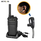 Retevis Walkie Talkie Беспроводная Bluetooth-совместимость рации RB637 RB37 PTT радиостанции PMR 446 FRS рацыя  1 шт 2 шт элитного ресторана отель сеть магазинов