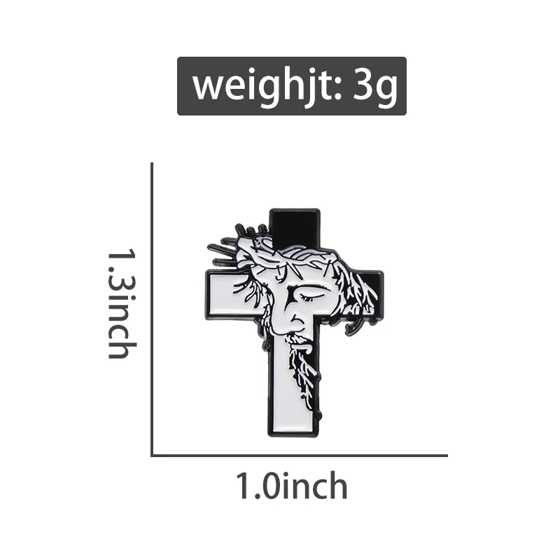 Крест Иисуса от Hassified On Deviant Art эмалированная булавка христианское распятие