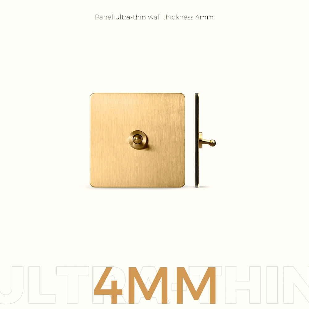 Фото Avoir Gold Кнопочный 220 В Ретро Тумблер 86 Тип Тонкая рамка EU FR Электрические розетки с USB Cat6 Внутренние переключатели сброса розетки электрические розетки и выключатели ретро выключатель кнопочный переключатель №2