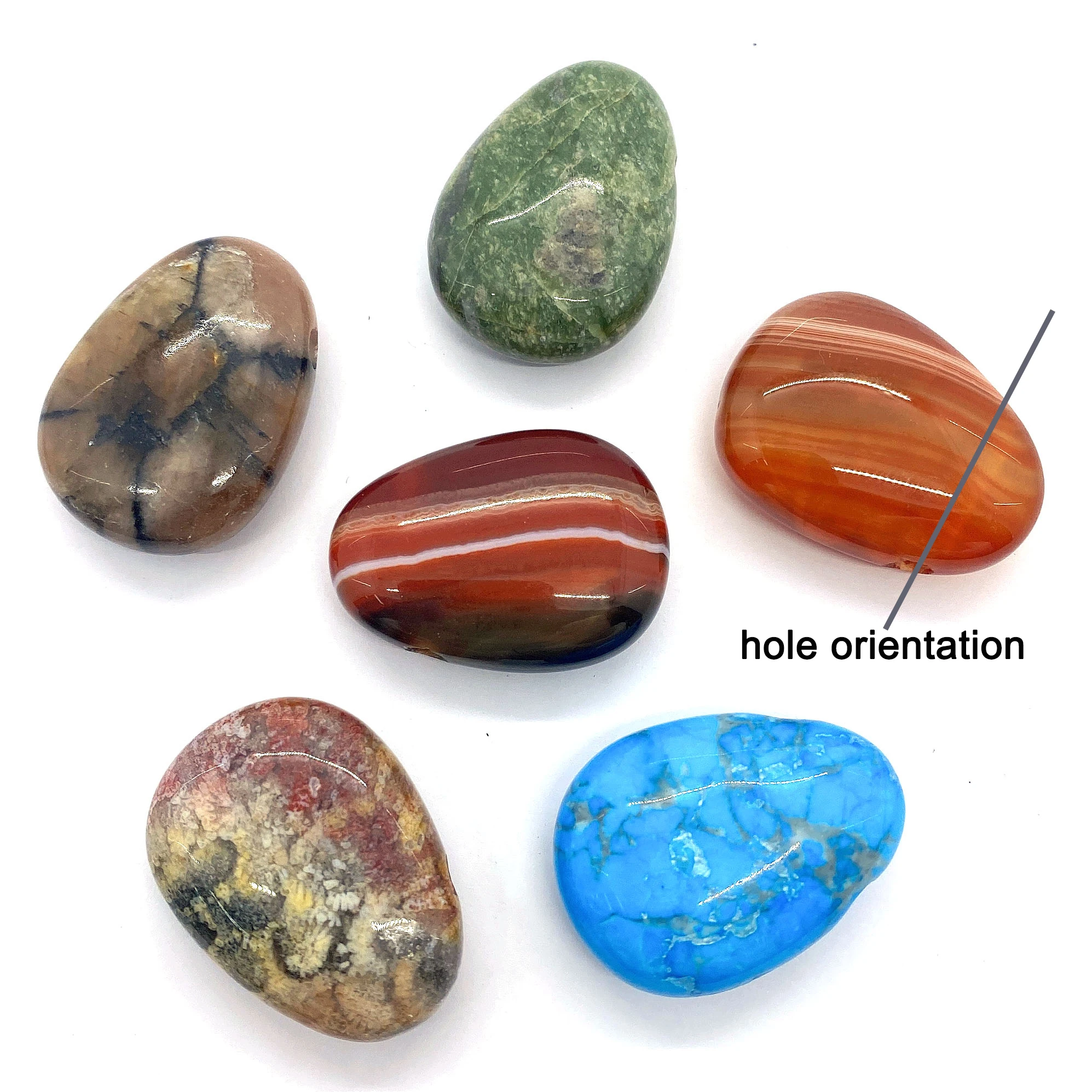 

Natural Stone Agate Beads for Jewelry Making Necklace Bracelet Drop Shape Gem 22x30mm Big Holes Loose Beads DIY Accessories