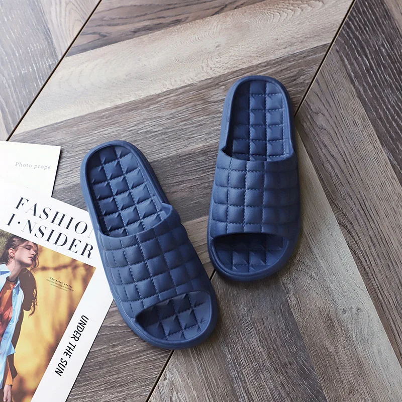 

Man Summer Flip Flops Comfort Flat Slippers Pure Color Male Bathroom Slippers Non-Slip Soft Sole Couple Indoor Slipper Unisex