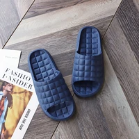 man summer flip flops comfort flat slippers pure color male bathroom slippers non slip soft sole couple indoor slipper unisex