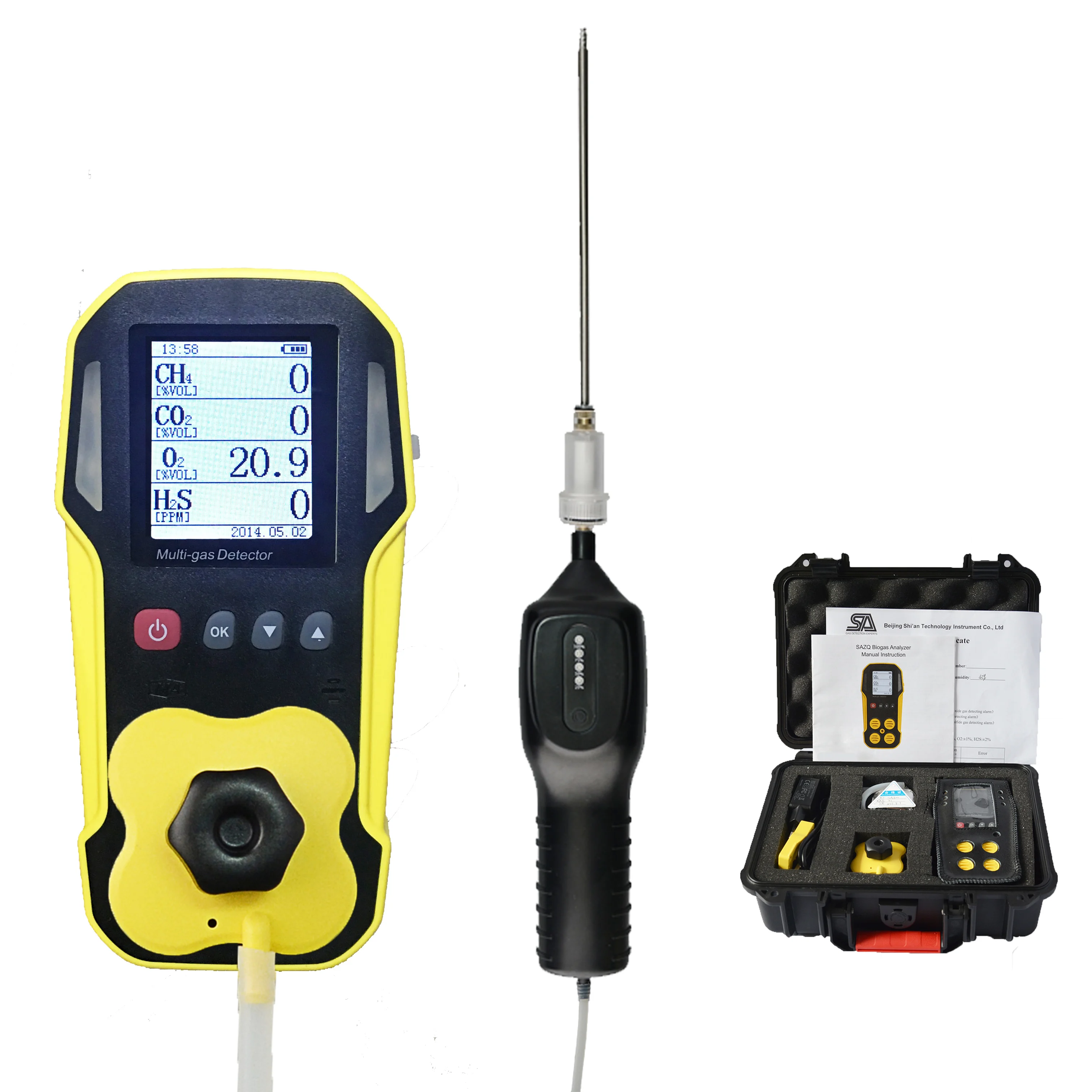 

CH4, CO2, H2S, O2 Biogas Monitor Biogas Digester Biogas Analyzer