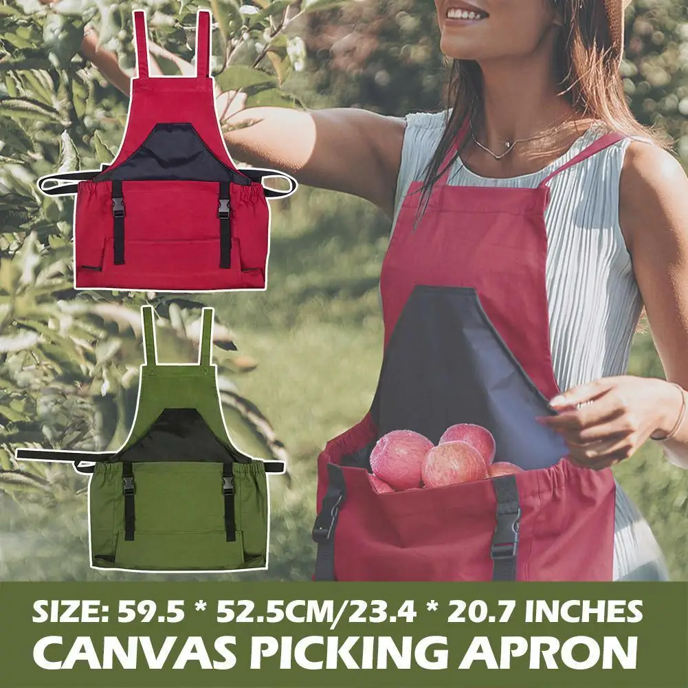 

Grown Fruit Picking Bag Apple Vegetable Picking Apron Collection 8A Bag Canvas Flower Protective Harvest Bag Apron 2Colors J6M2