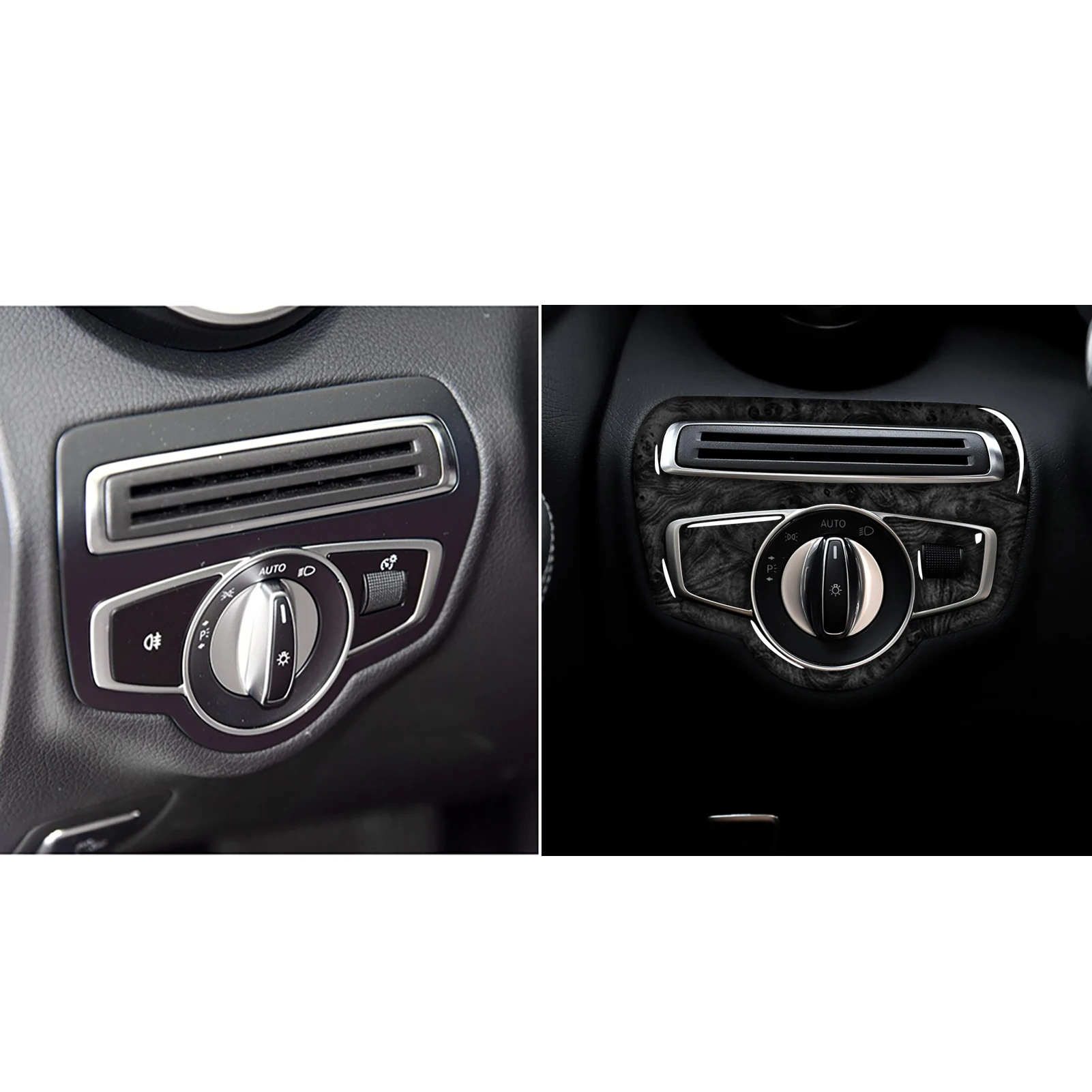 Для Benz C-Class W205 2015-2021 GLC 2016-2021 передняя лампа из углеродного волокна крышка