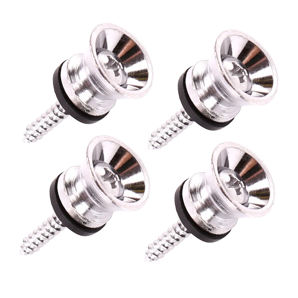 

6 Pcs Folk Music Wooden Guitar Belt Buckle Strap Lock Button Accessories Acoustic Fixator