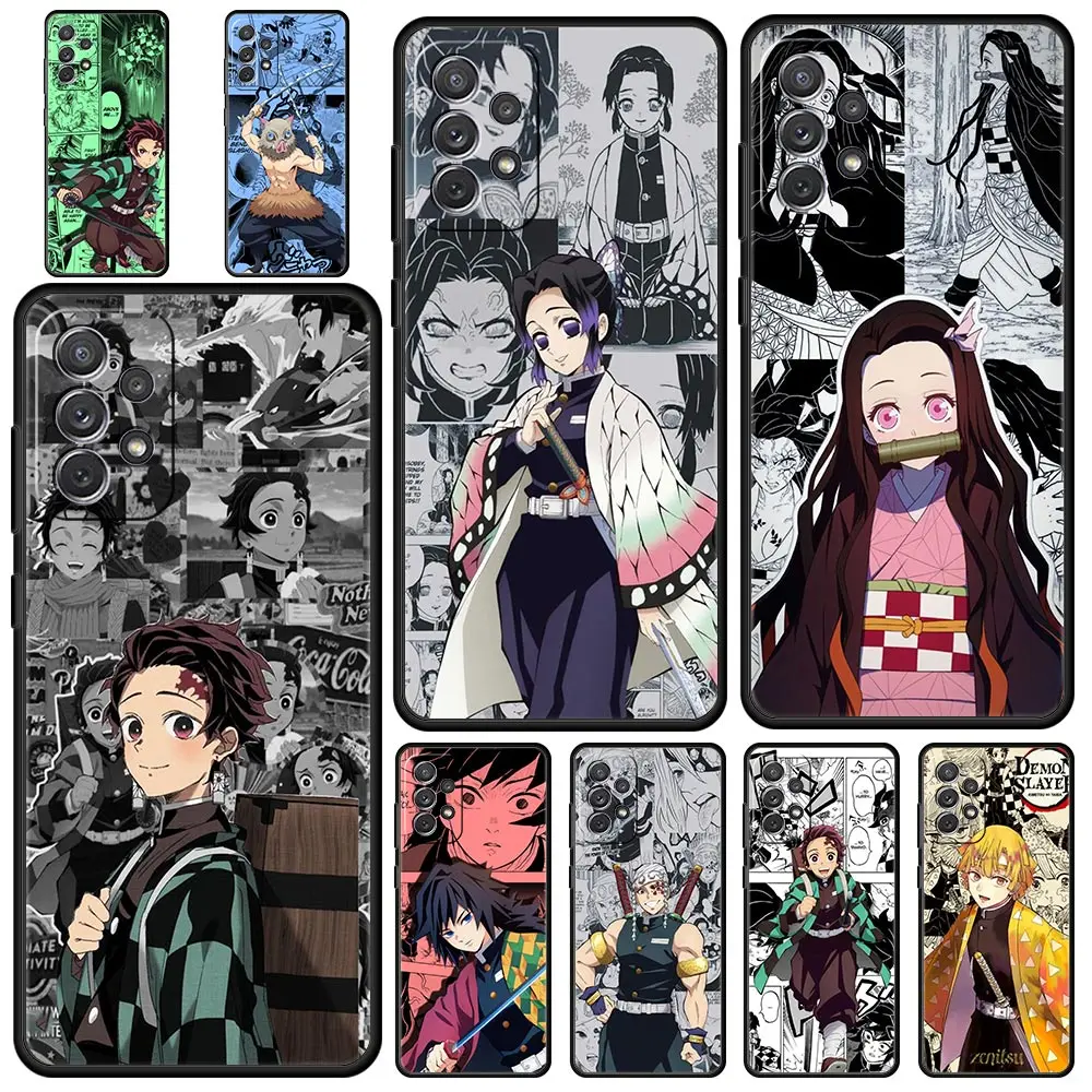 

Demon Slayer Kimetsu no Yaiba Anime Phone Case for Samsung Galaxy A51 A71 A21S A12 A11 A31 A52 A41 A13 A23 A53 A32 5G A03S Cover